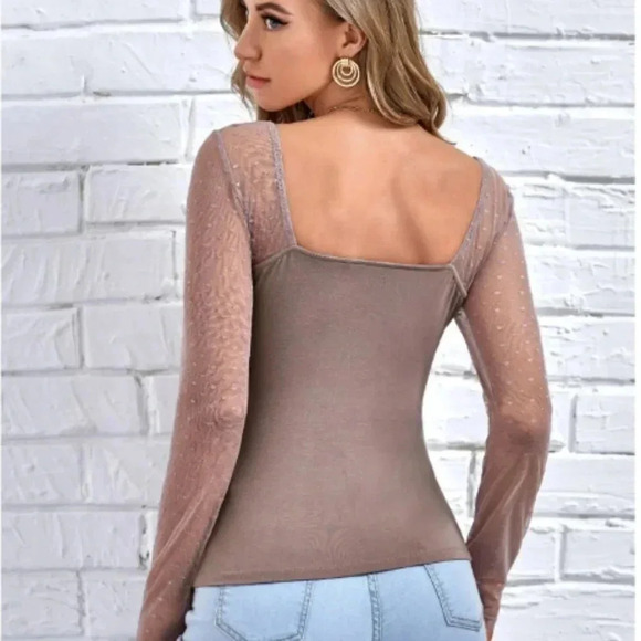 💕2 for $15  Mesh Sleeve Longsleeves💕 - Picture 2 of 6